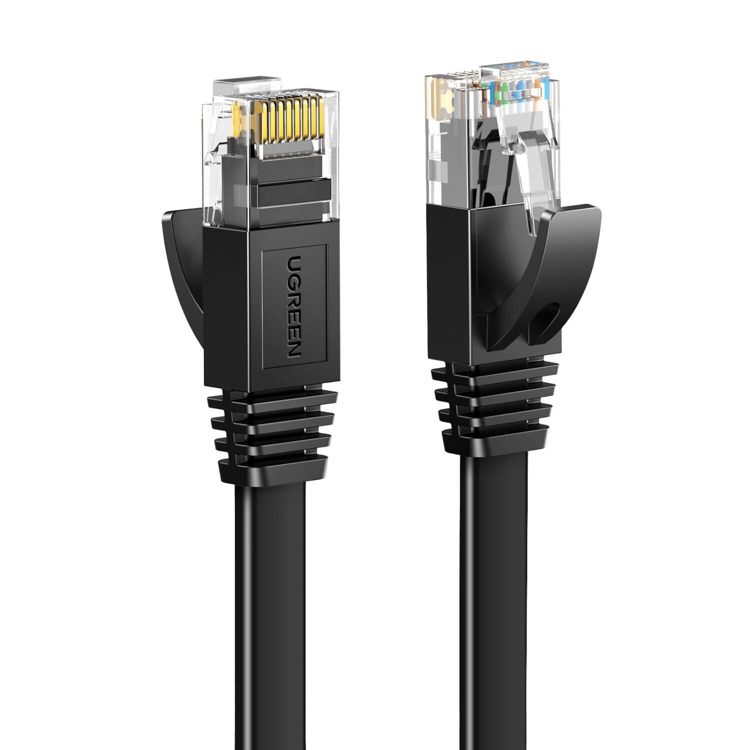 UGREEN NW102 Cat6 U/UTP Flat Ethernet Cable 8m - Black – image 2