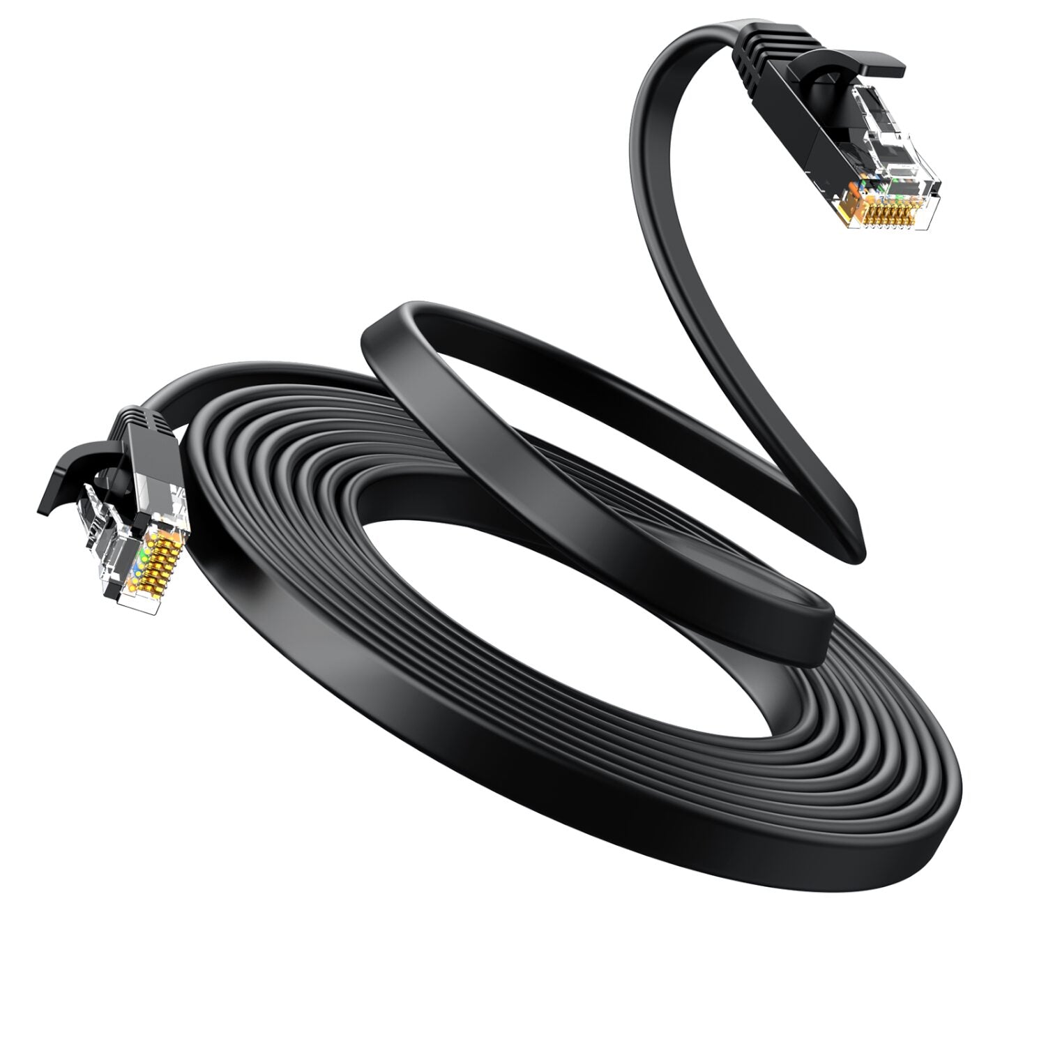 UGREEN NW102 Cat6 U/UTP Flat Ethernet Cable 10m - Black – image 3
