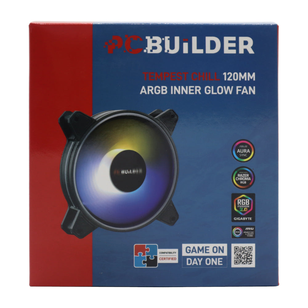 PCBuilder Tempest Chill 120MM ARGB Inner Glow Fan – image 2