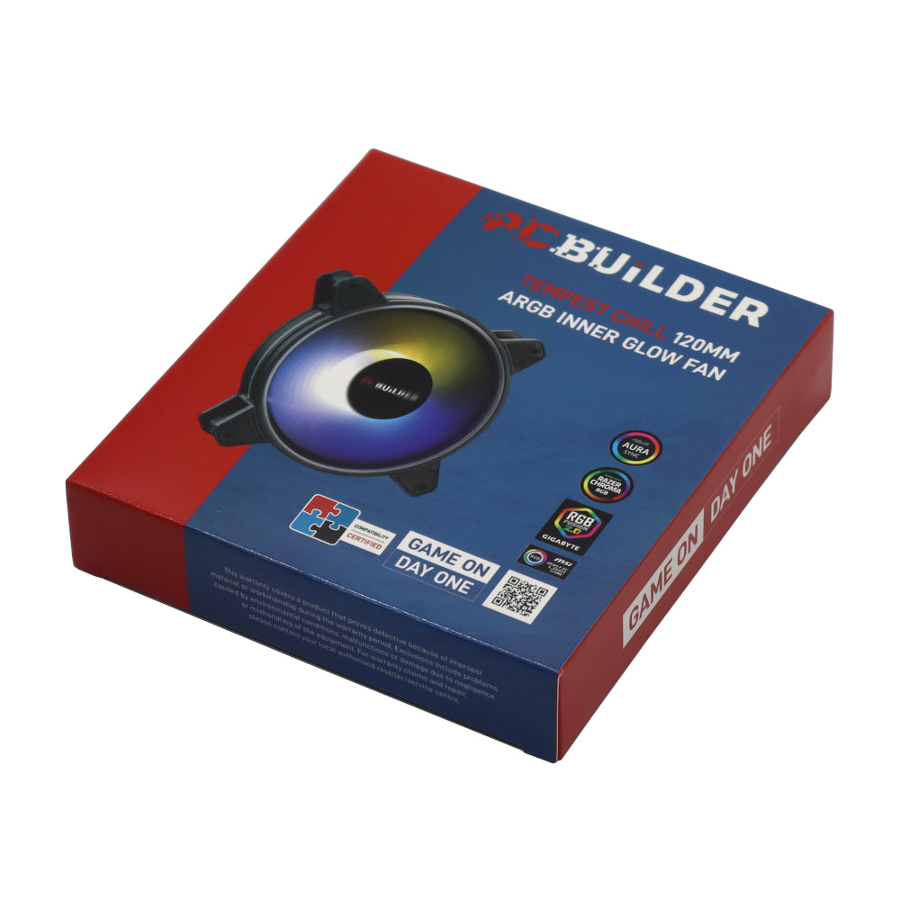 PCBuilder Tempest Chill 120MM ARGB Inner Glow Fan – image 5
