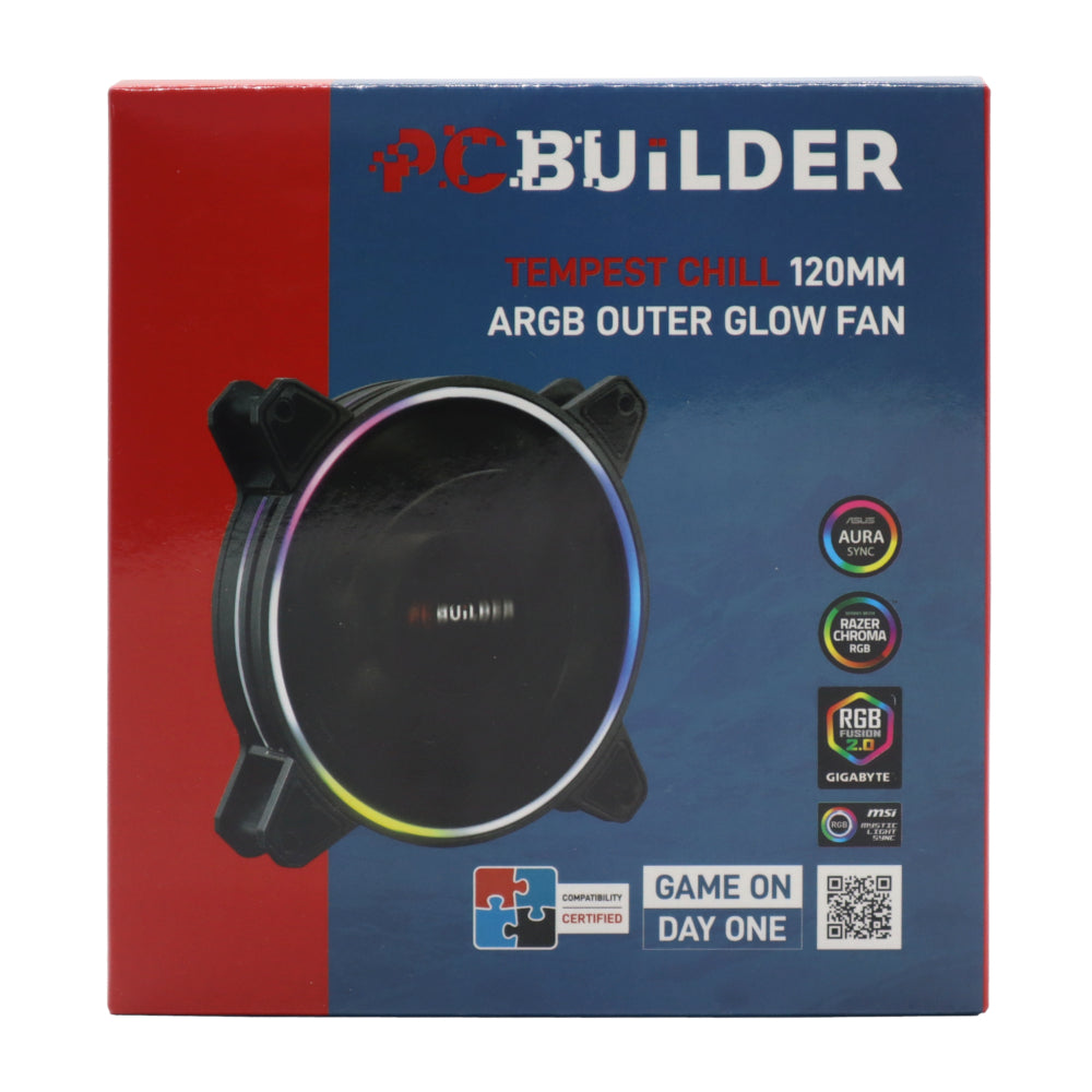 PCBuilder Tempest Chill 120MM ARGB Outer Glow Fan – image 2