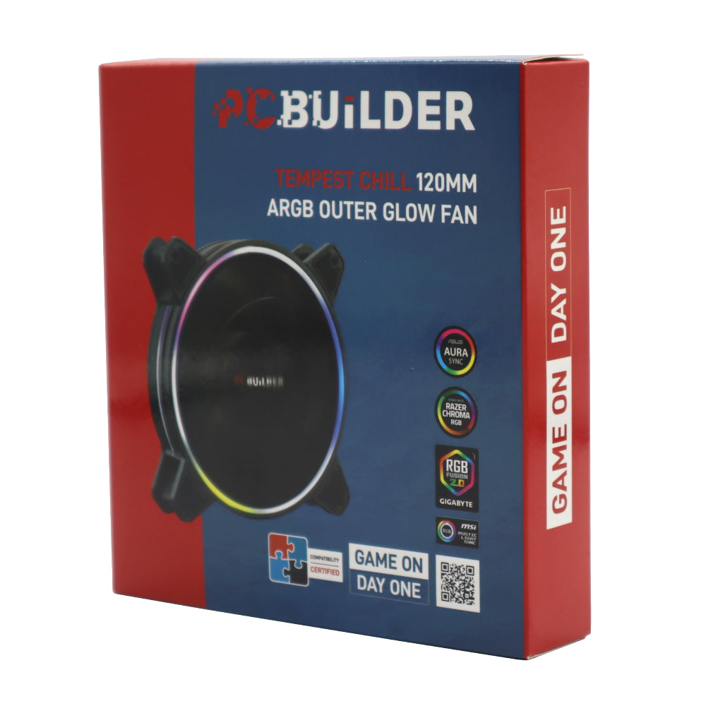 PCBuilder Tempest Chill 120MM ARGB Outer Glow Fan – image 3