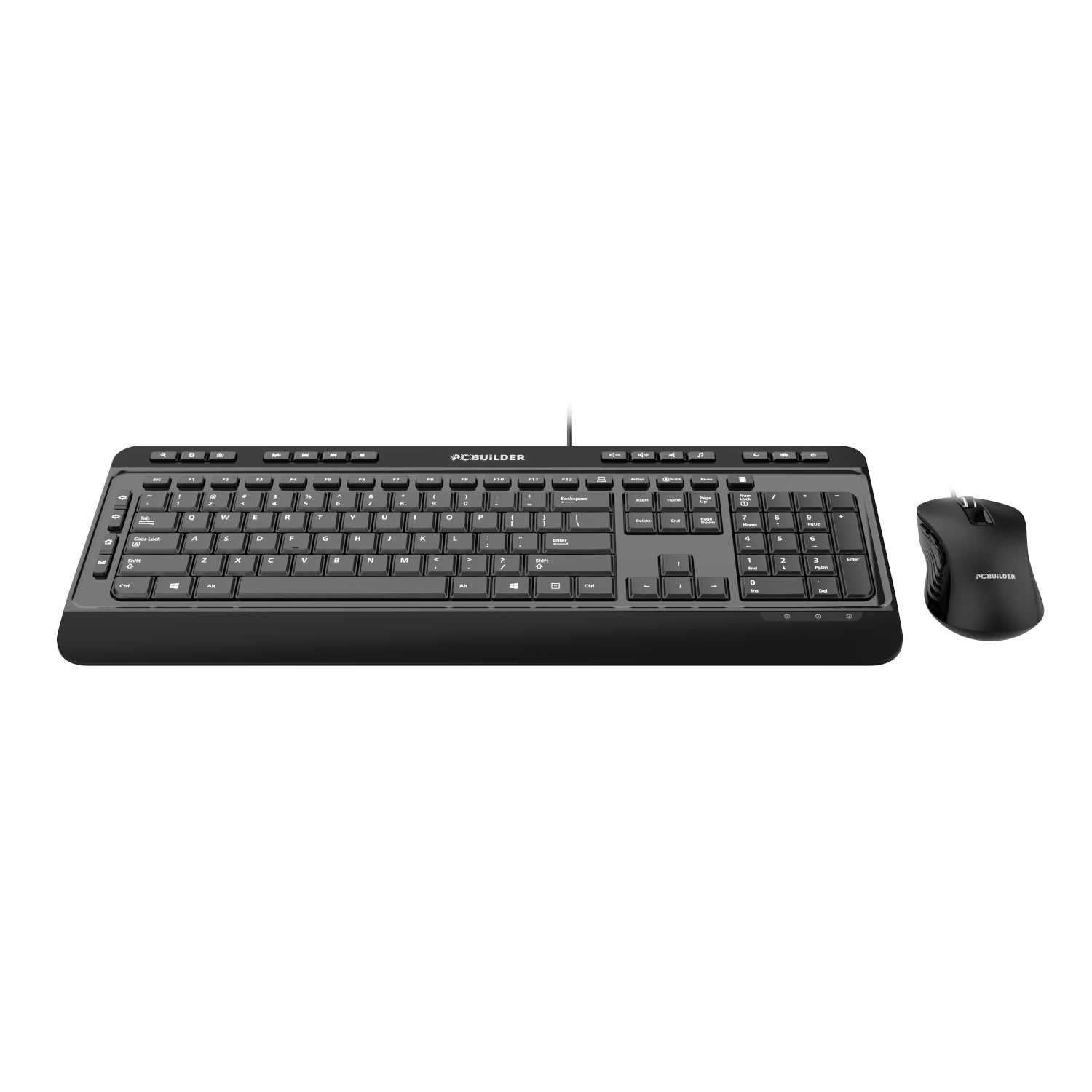 PCBuilder ALPHA Silent Wired Keyboard and Mouse Combo – image 3