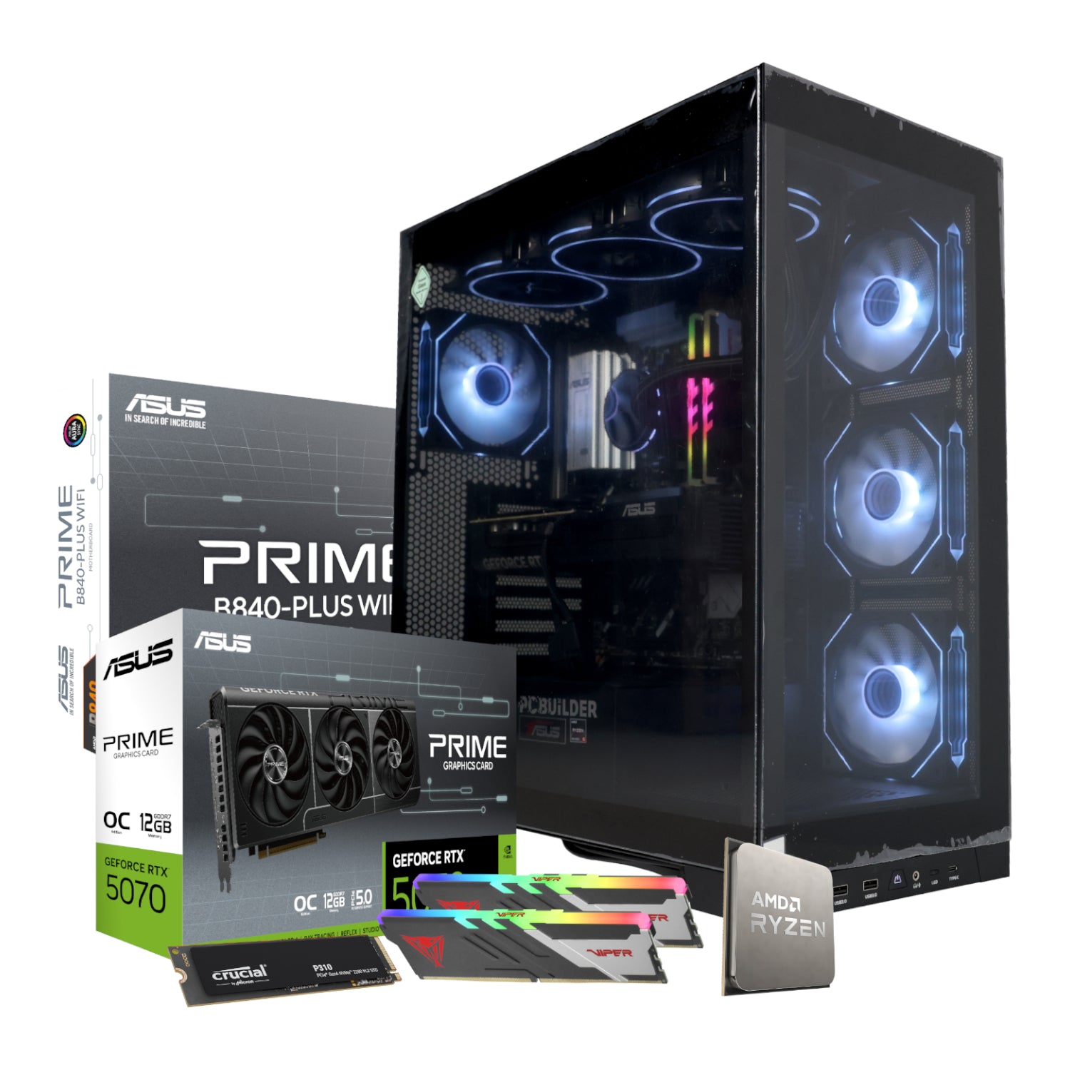 PCBuilder Ryzen 5 7600 MAVERICK Windows 11 Gaming PC – image 2
