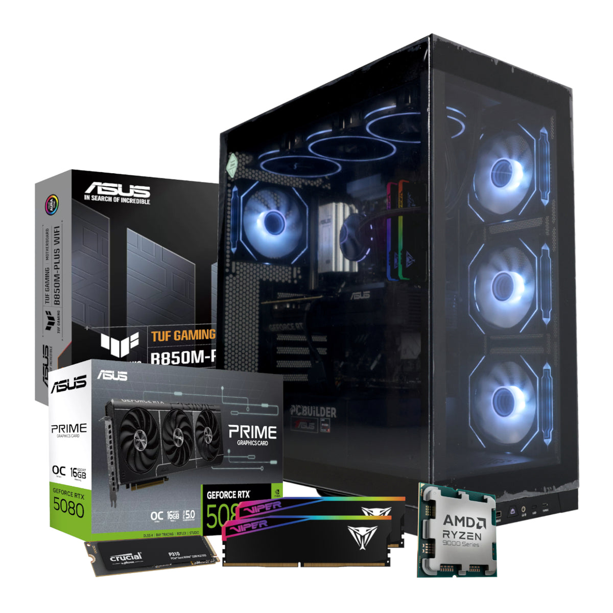 PCBuilder Ryzen 7 9850X3D ODYSSEY Windows 11 Gaming PC – image 2