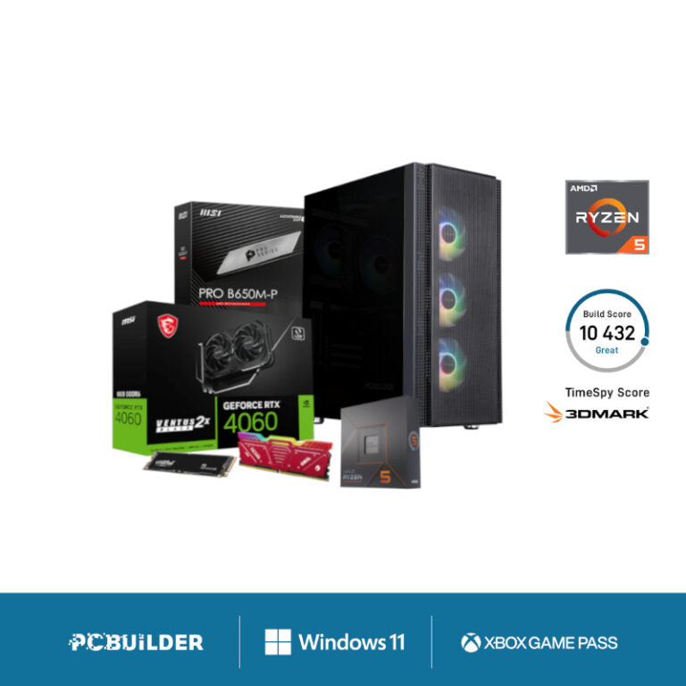 PCBuilder AMD Ryzen 5 7600 SPECIALIST Windows 11 Gaming PC