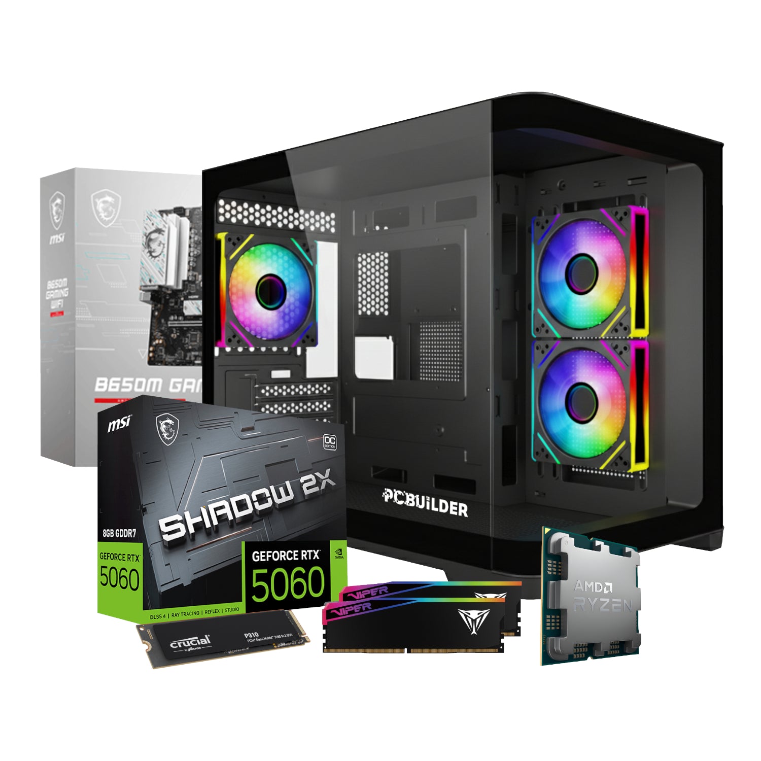 PCBuilder Ryzen 5 7600 SPECIALIST Windows 11 Gaming PC – image 2