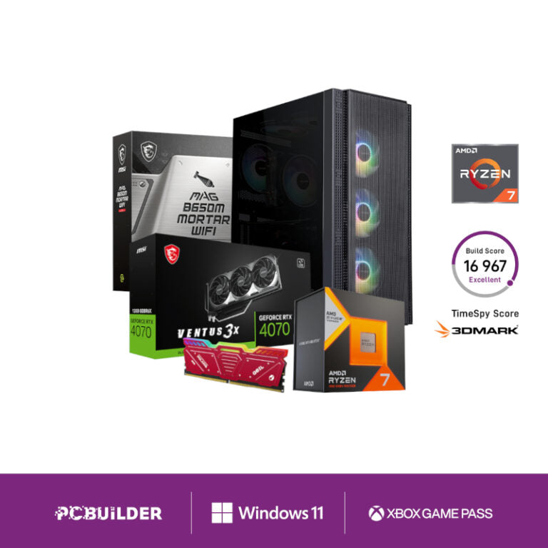 PCBuilder AMD Ryzen 7 7800X3D STRATEGIST Windows 11 Gaming PC