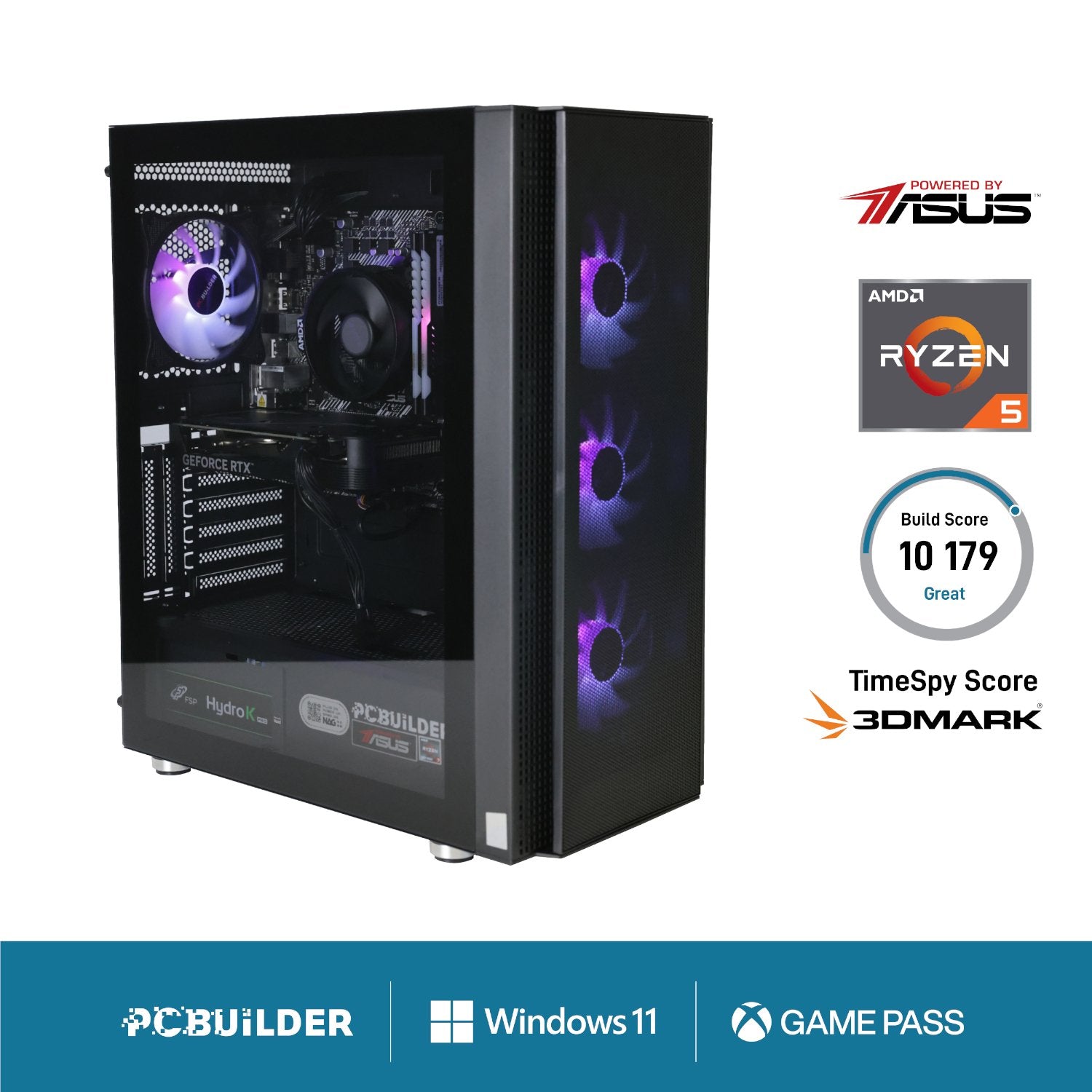 PCBuilder Ryzen 5 5600X TITAN Windows 11 Gaming PC