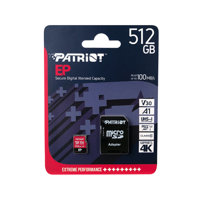 Patriot EP V30 A1 512GB Micro SDXC Card + Adapter – image 3
