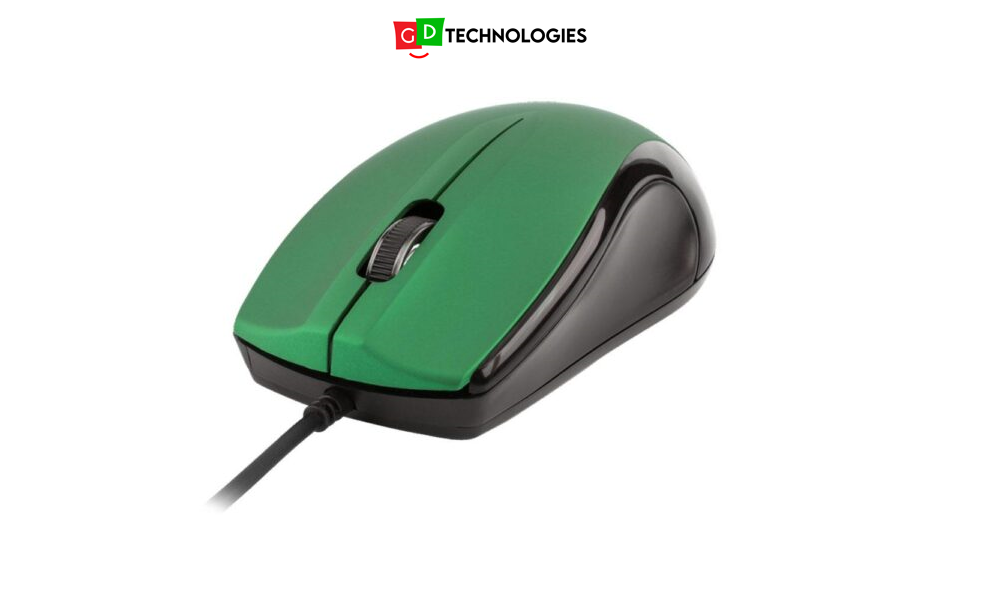 3B USB Wired Large Optical Mouse – Green