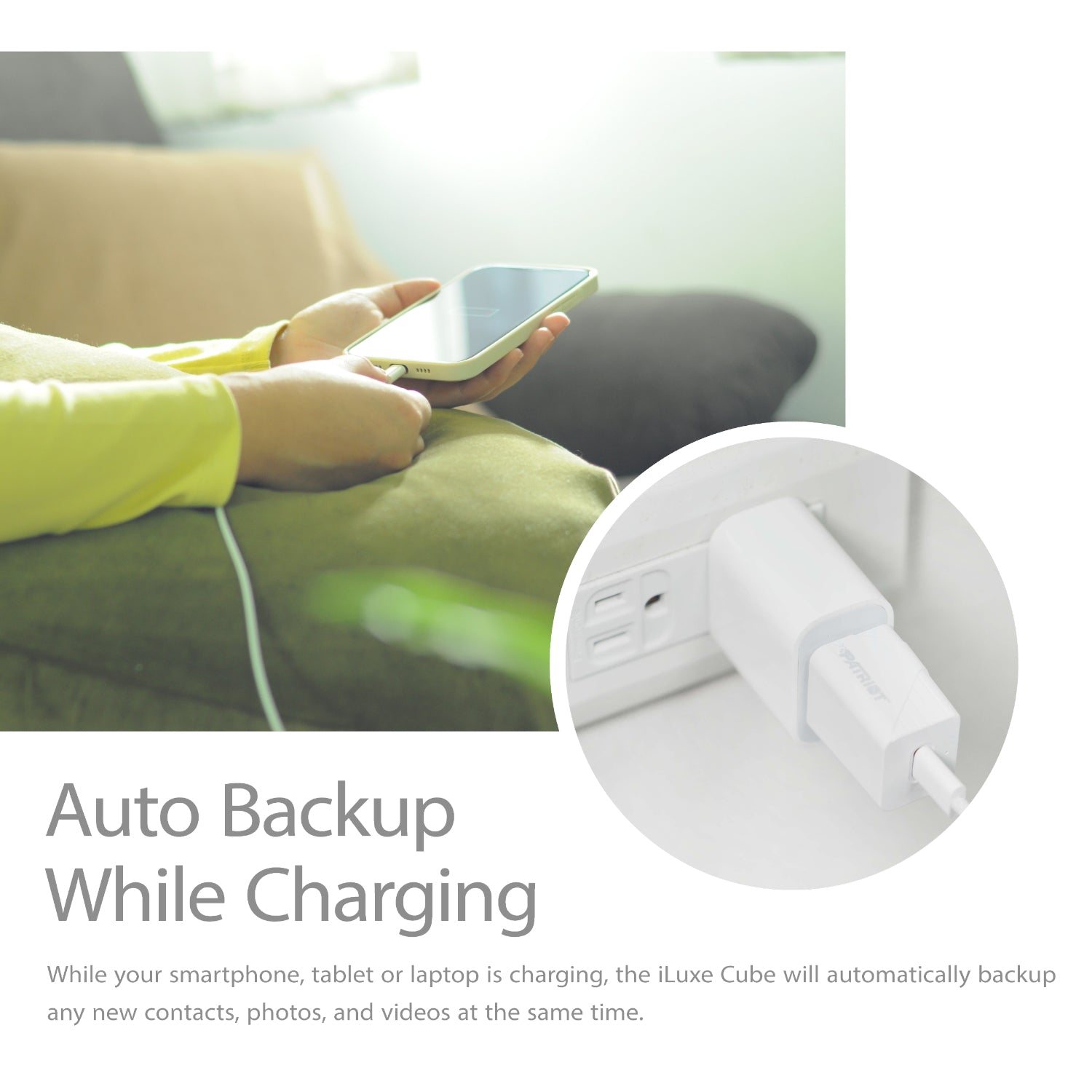 Patriot iLuxe Cube 512GB Type-C Smart Backup Solution - White – image 5