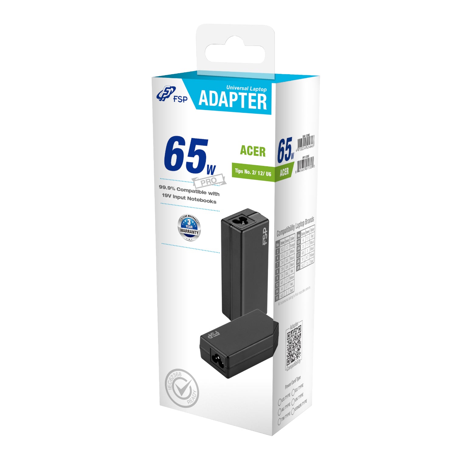 FSP PRO 65W Universal Laptop Adapter – Acer – image 5