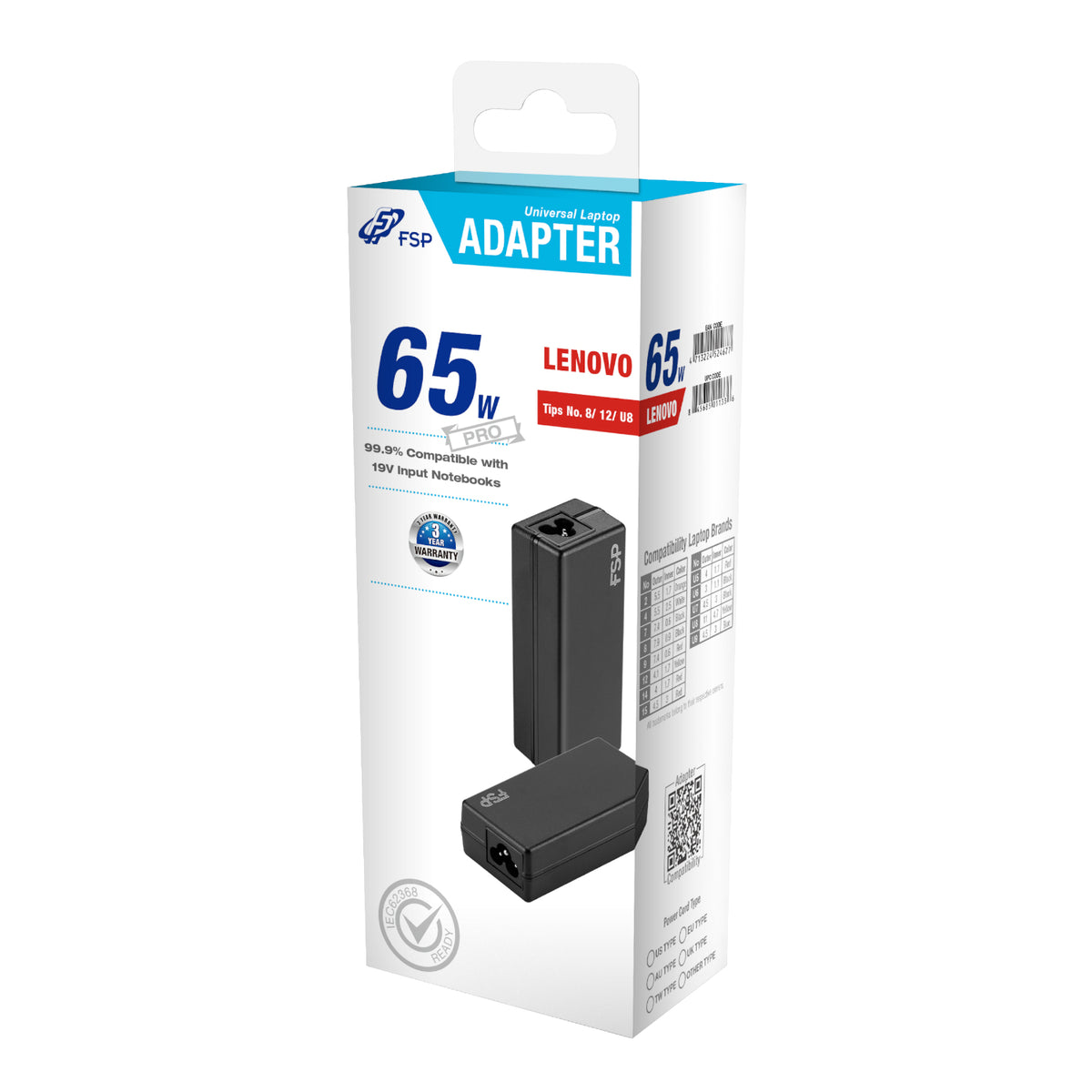 FSP PRO 65W Universal Laptop Adapter – Lenovo – image 5