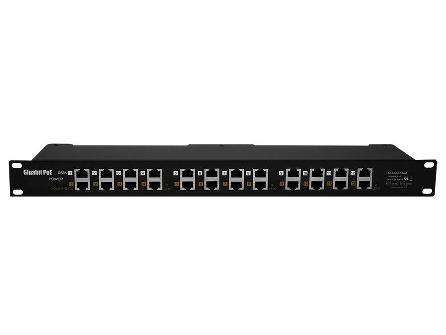 12 Port Gigabit Passive PoE Injector