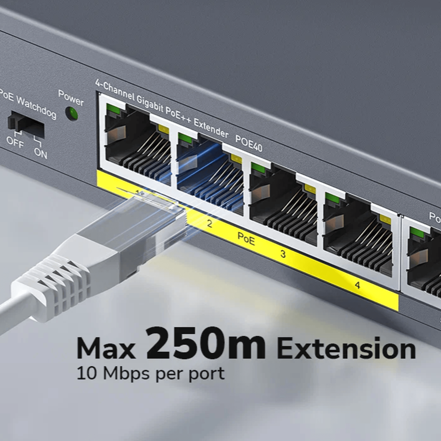 Cudy 4 Port Gigabit PoE 1x PoE Input 60W Switch – image 3