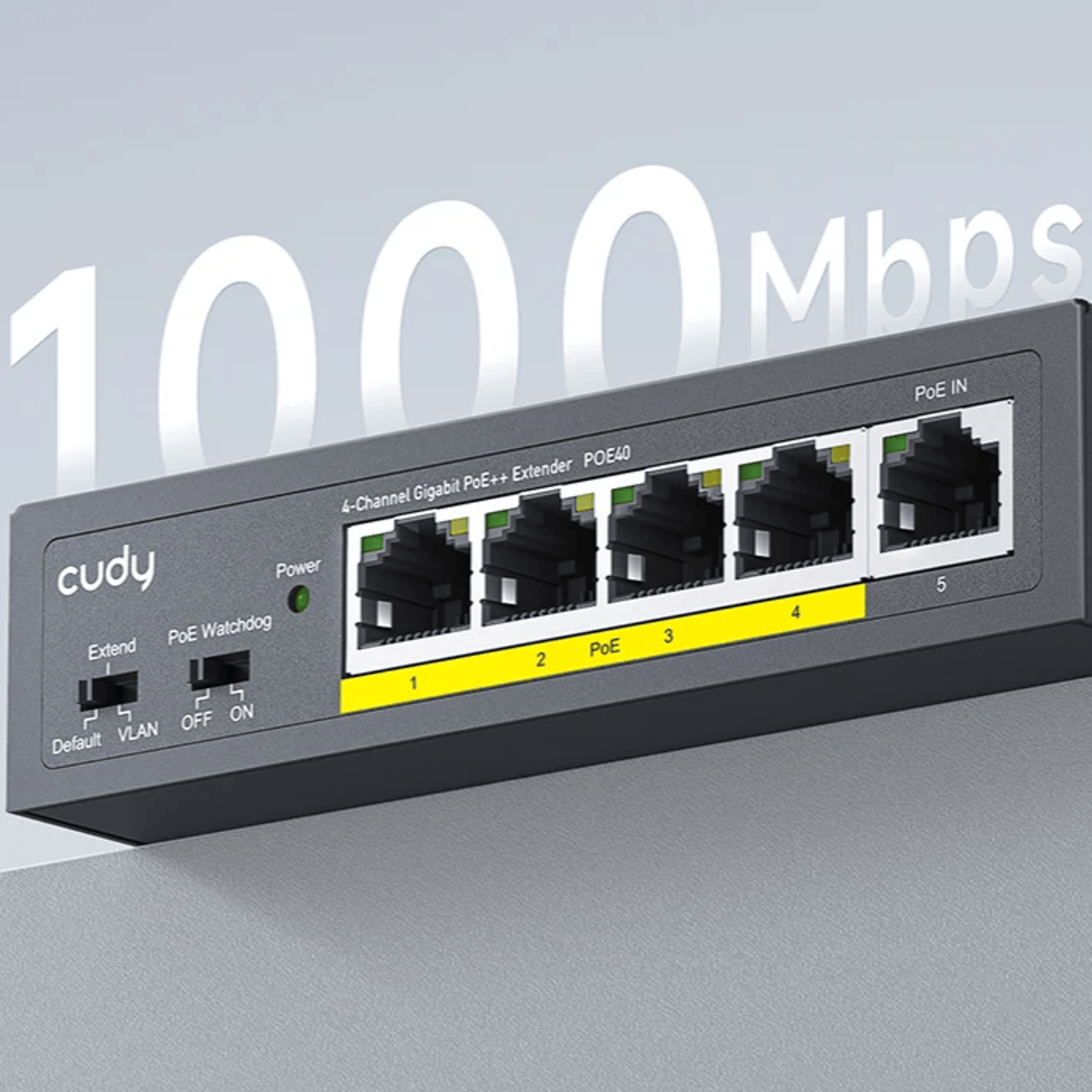 Cudy 4 Port Gigabit PoE 1x PoE Input 60W Switch – image 4