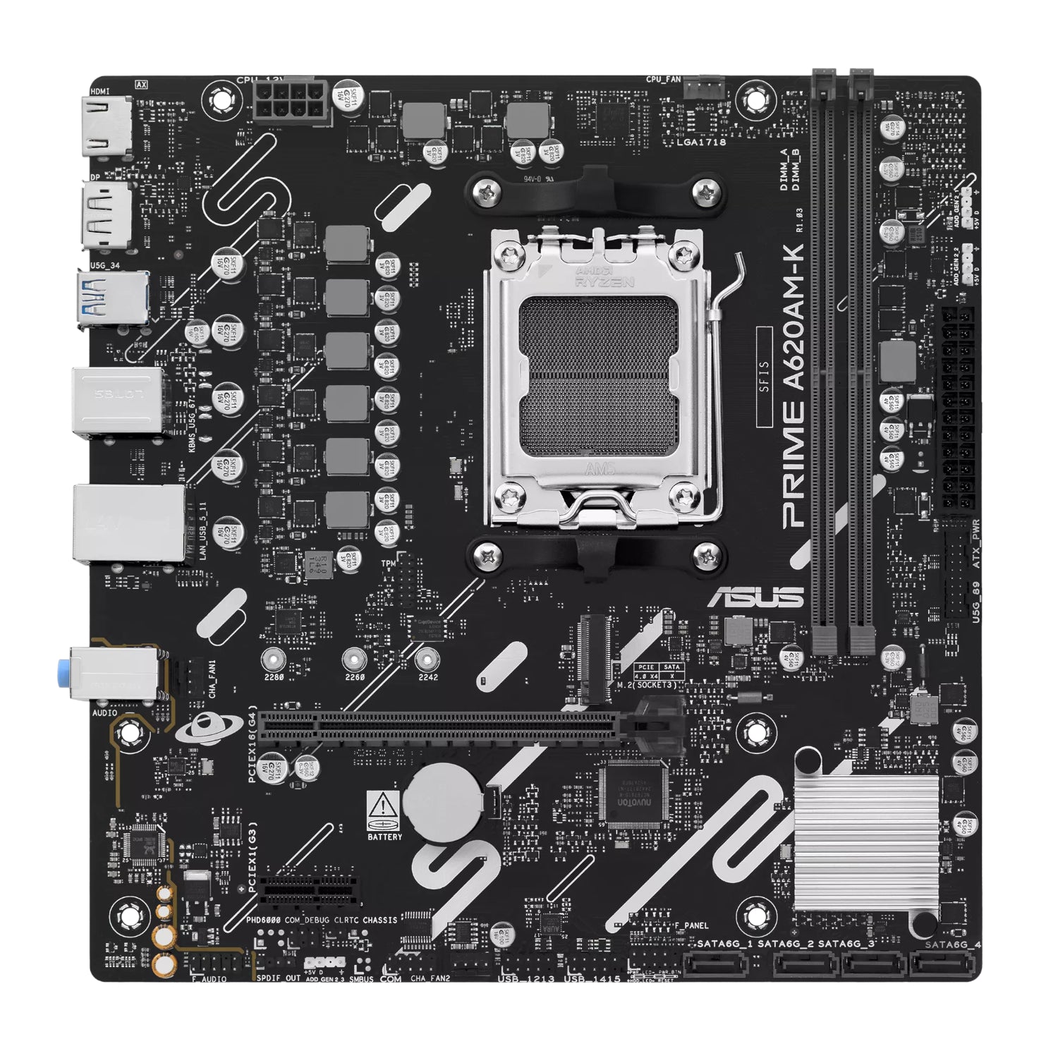 Asus PRIME A620AM-K AM5 M-ATX Motherboard – image 2