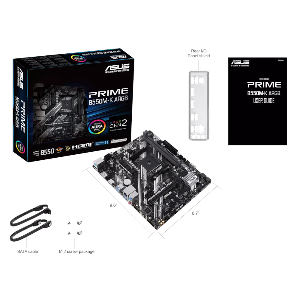 Asus PRIME B550M-K ARGB AM4 M-ATX Motherboard – image 5
