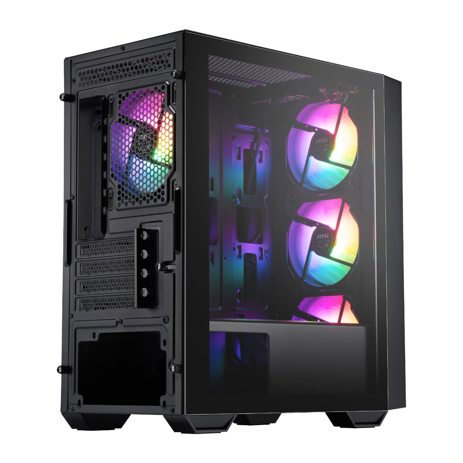 MSI PRO FORGE M050A Micro-ATX Gaming Chassis - Black – image 3