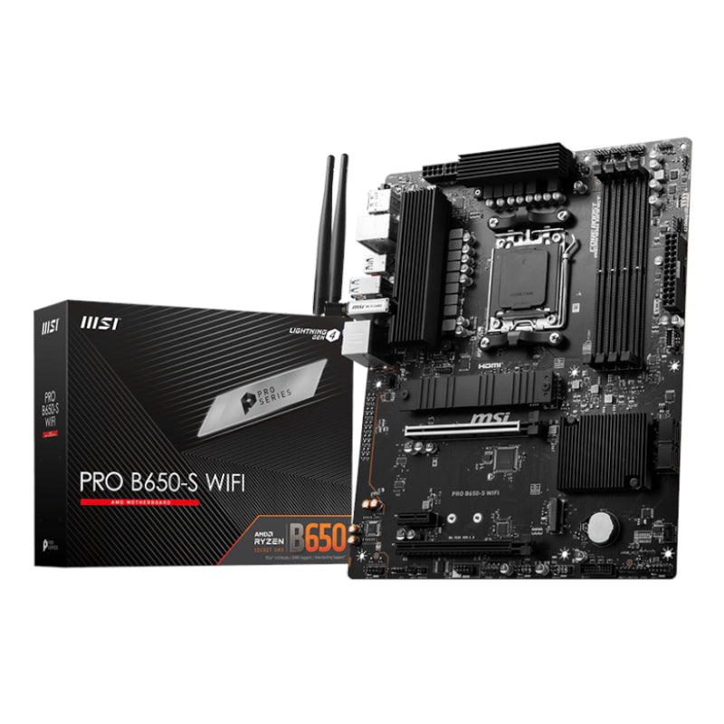 MSI PRO B650-S Wi-Fi AMD AM5 ATX Gaming Motherboard