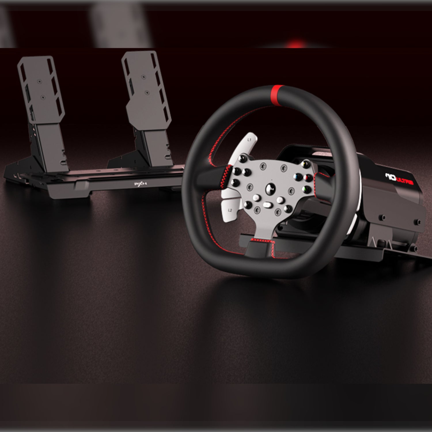 PXN V10 Ultra 270/900° 3.2nm Direct Drive USB Steering Wheel with Hall Effect Dual Pedals – image 4