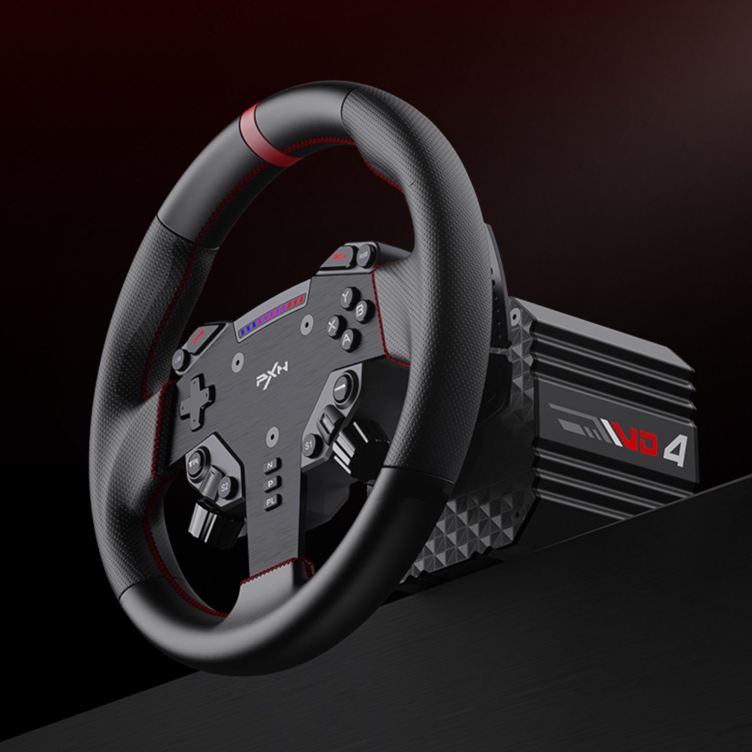 PXN VD4 Direct Drive Sim Racing Wheel – PD-HM Dual Pedal – Z8 Clamp Bundle – image 2