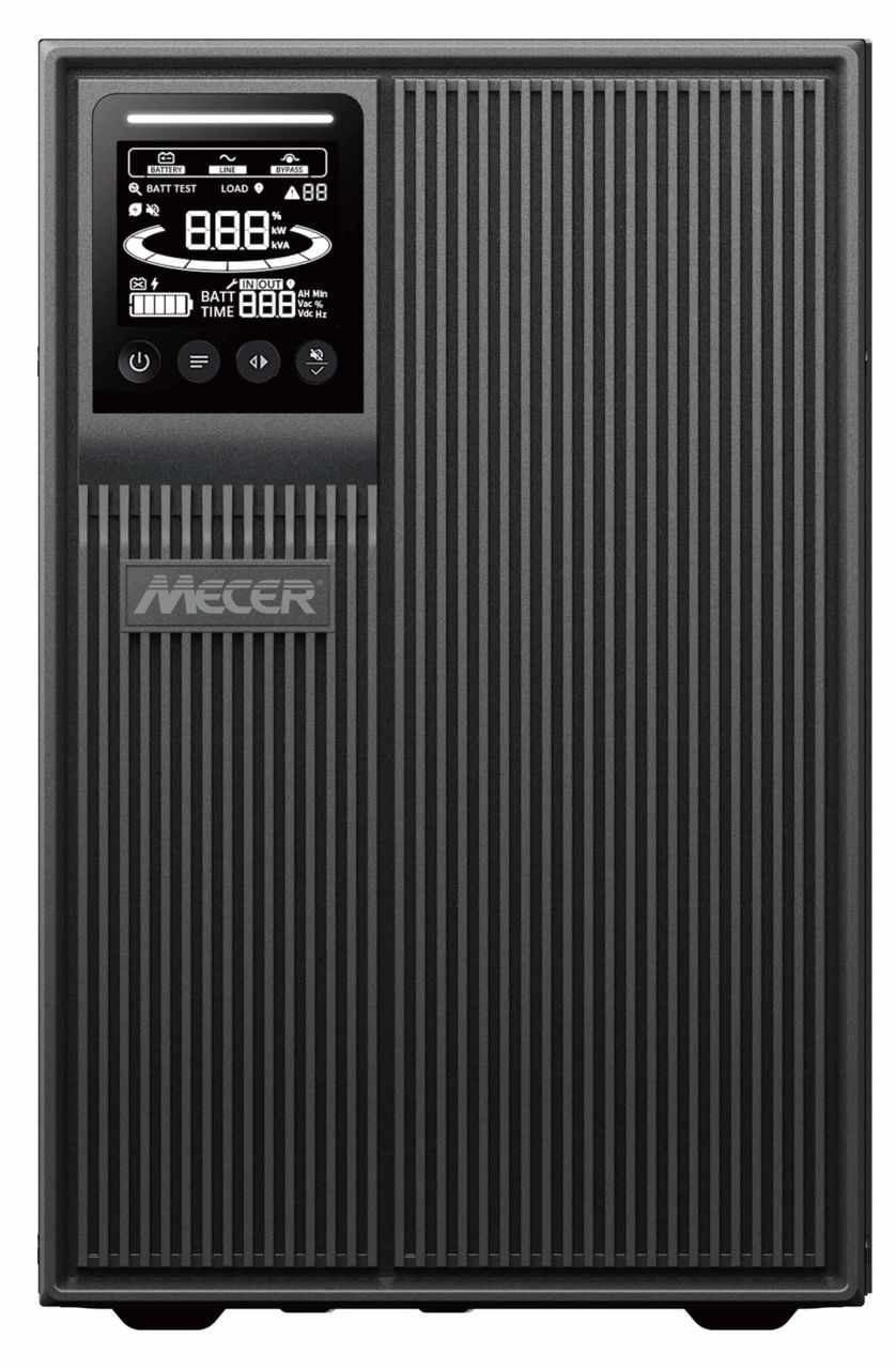 MECER INNOVA Basic G2 3KVA ON-LINE TOWER UPS PF 0.9/ Internal Battery 6 x 12V/9Ah + NMC Network Card. - Battery Warranty 6 Months.