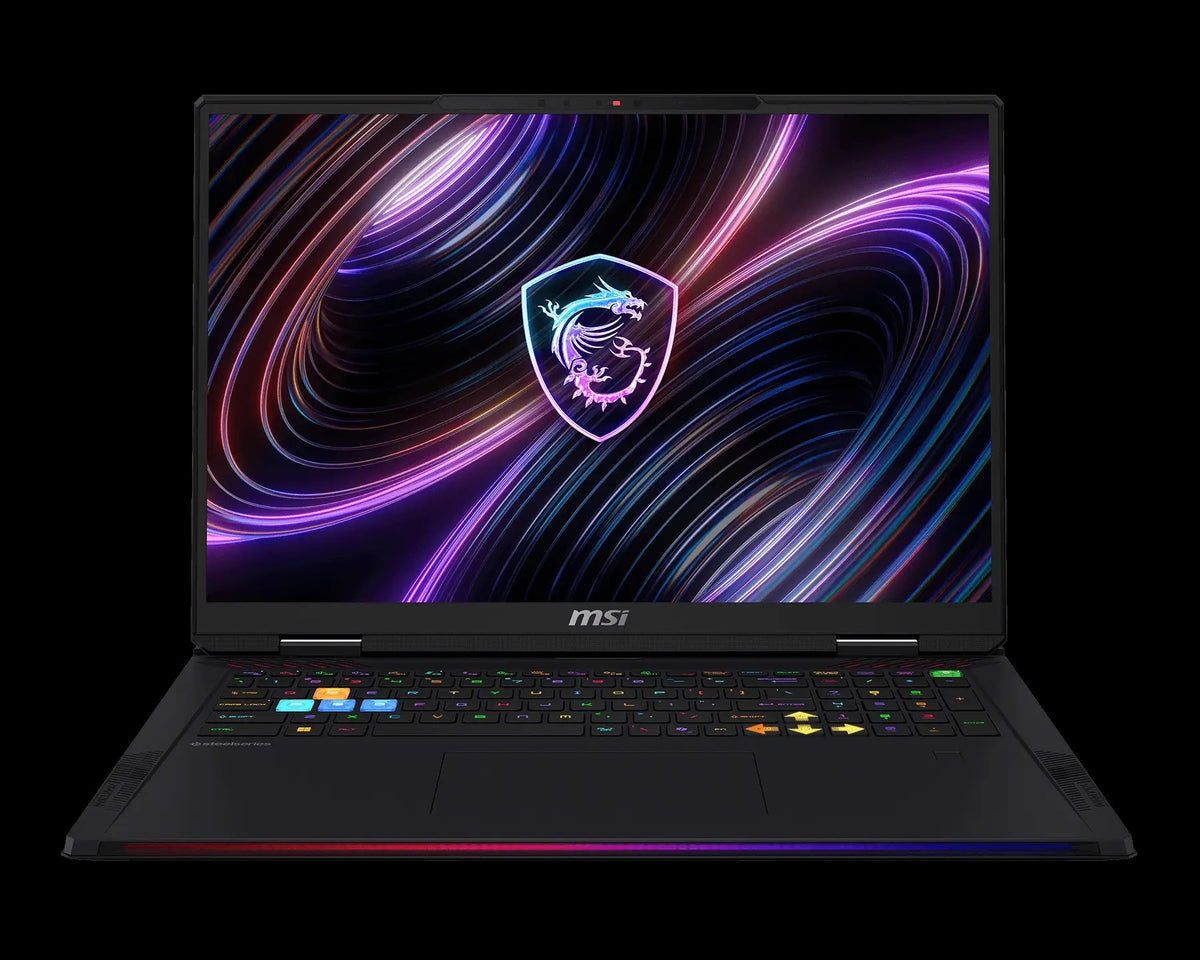 MSI / RAIDER 18 MAX HX A2WJ-1066ZA / INTEL CORE ULTRA 9 290HX / DDR5 6400MHz 64GB (2x 32GB) / 2TB NVME PCIE SSD / RTX 5090 GDDR7 24GB / 18" 16:10 UHD+ (3840x2400)  MINILED  120Hz / WINDOWS 11 HOME / NO BAG INCLUDED / CORE BLACK / 2 YEAR WARRANTY