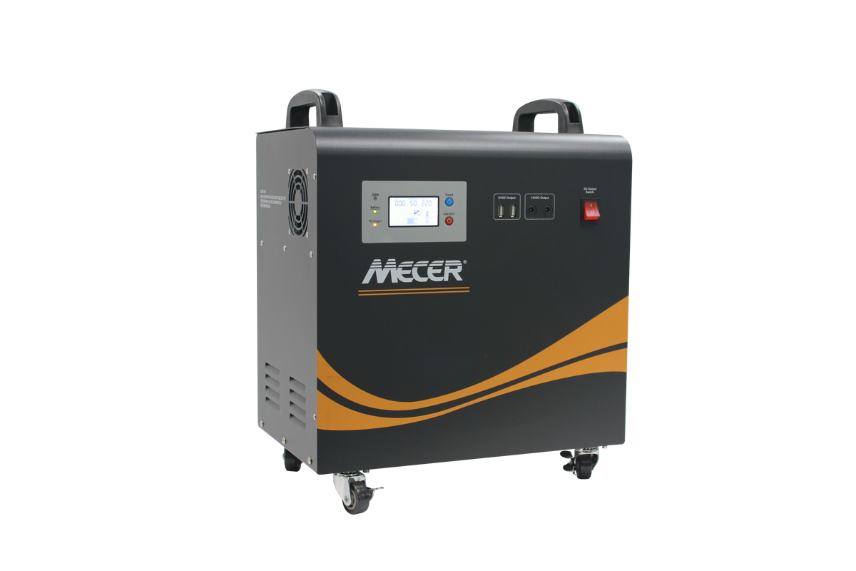 Mecer 2Kw 24V 2x100A Bat Pure Sine Wave includes 800W Solar charge Controller - Battery Warranty 6 Months