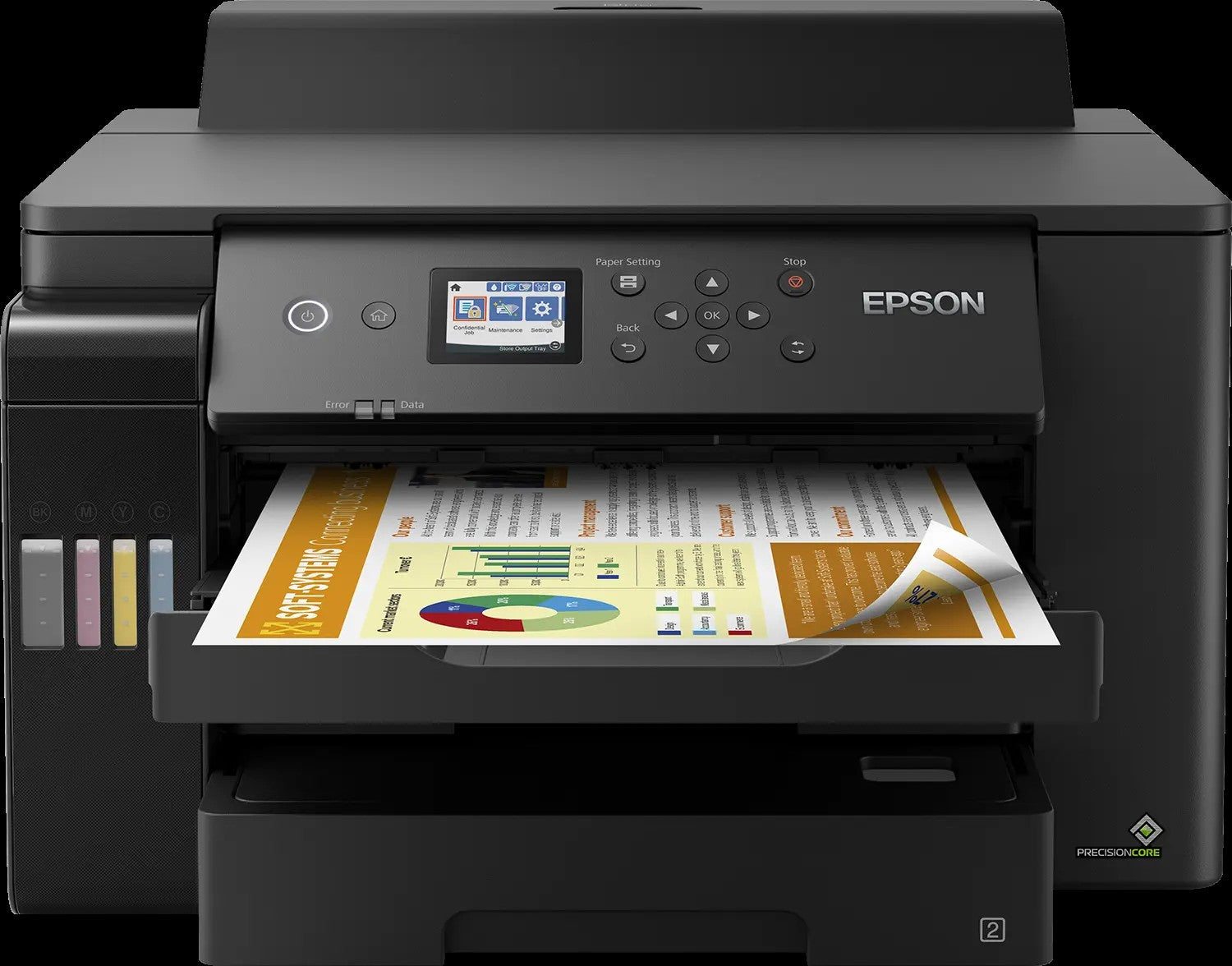 Epson 32ppm Mono 32ppm Colour A3+ Single Function USB Wi-Fi/Wi-FiDirect Ethernet AutoDuplexPrint incl set of ink (2 x Black)