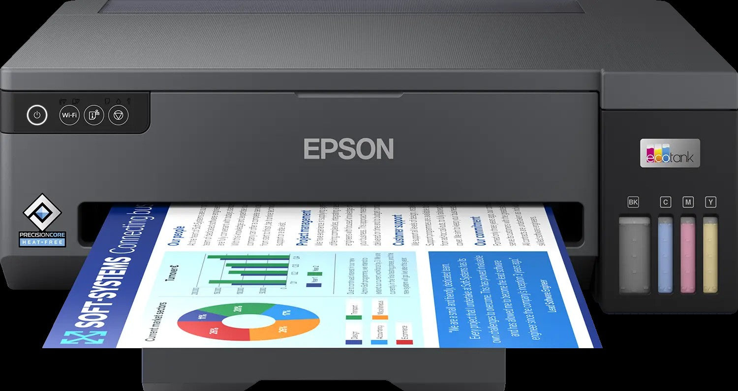 Epson 30ppm Mono 20ppm Colour A3+ Single Function USB Wi-Fi/Wi-FiDirect w/Rear Paper Feeder incl set of ink (2 x Black)