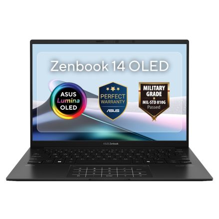 ASUS Zenbook / 14.0 OLED WUXGA(WU) 1920X1200 16:10 / AI 7 445 / LPDDR5X 16GB ( 16GB LPDDR5X on board ) / 1TB PCIE G4 SSD / AMD Radeon Graphics / Backlit Chiclet Keyboard Precision touchpad support Number Pad / Sleeve / Black / Windows 11 Home / 1YR PUR Wa