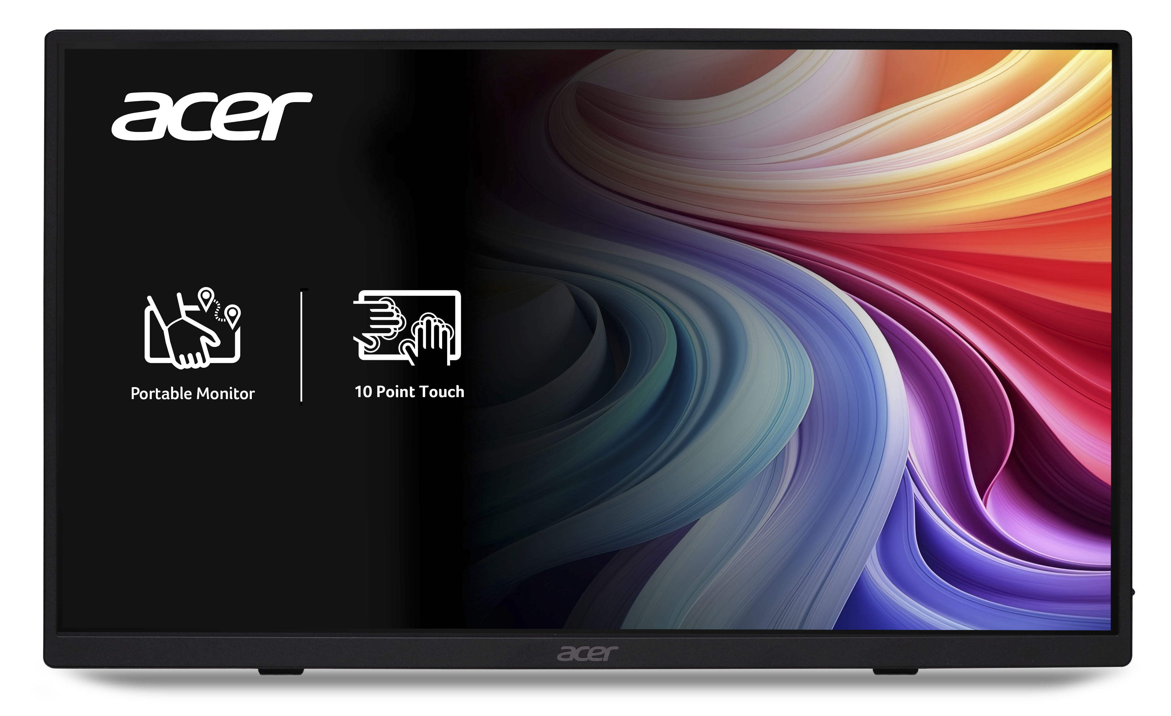 Acer 15.6" Portable Touch FHD IPS Screen 16:9 HDR10 1x miniHDMI + 2xType-C + Speakers + Audio out Wall Mountable Includes Cover (USB Type C/ Mini HDMI TO HDMI and USB Type C To USB cables included) 1 YR Warranty (PM161QT)