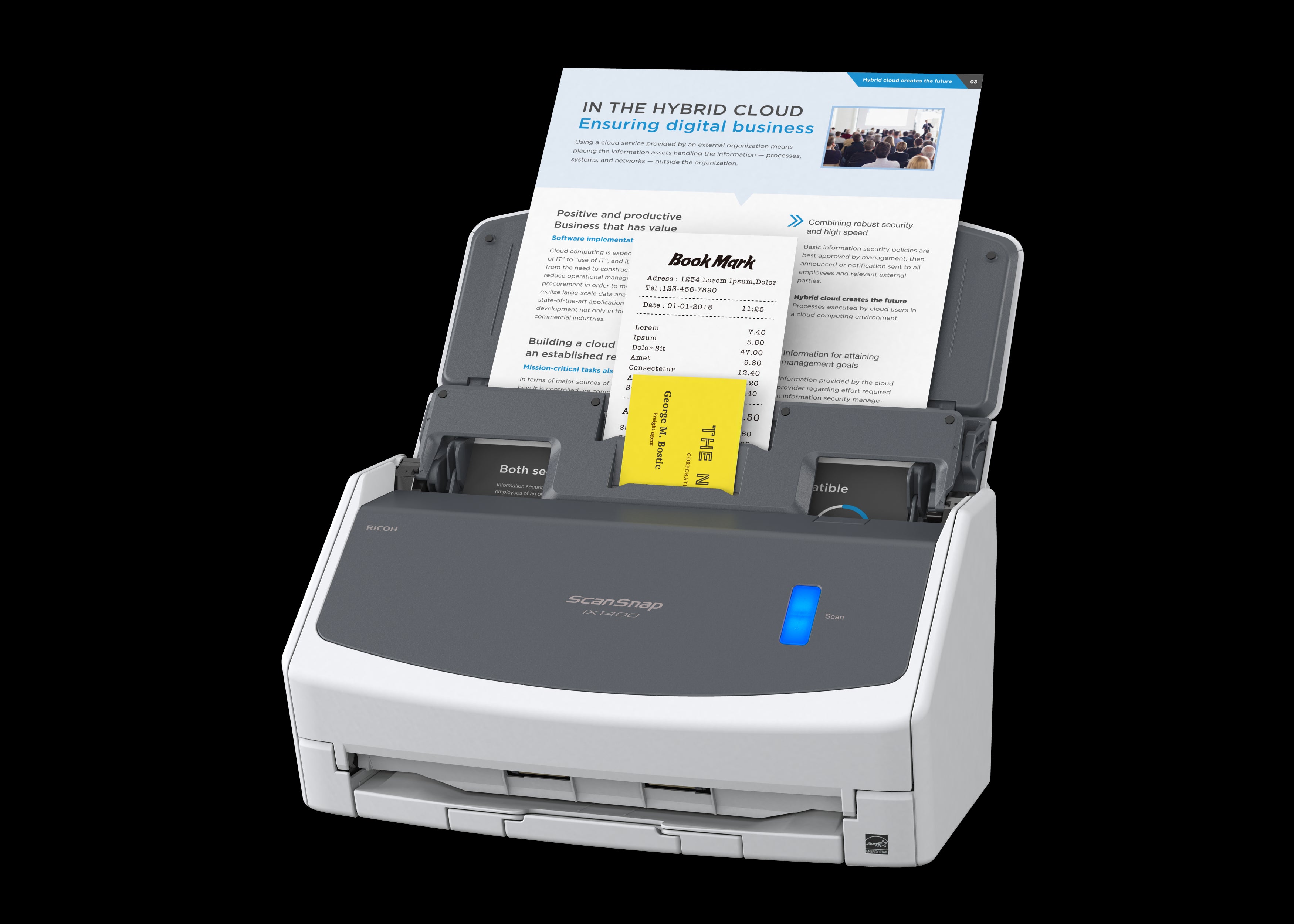 Ricoh A4 ScanSnap 40ppm/80ipm Duplex ADF USB3.2 LED Desktop Scanner
