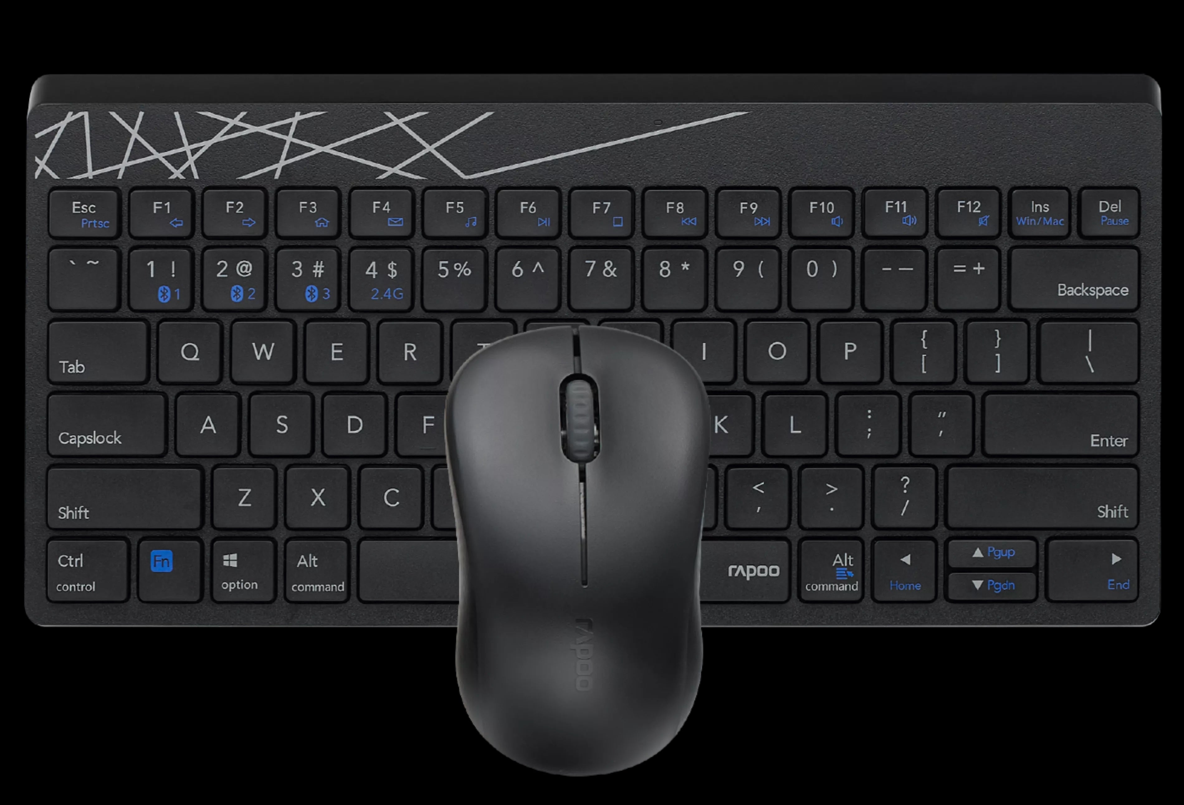 8000GT - Multi-mode wireless keyboard and mouse combo - Mini