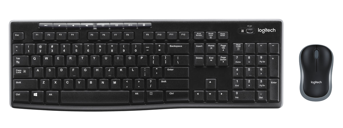 Logitech MK270 - Wireless Keyboard and Mouse combo - Black - USB