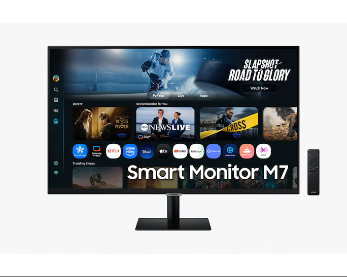 Samsung LS32FM700 / 32''  4K UHD (3840 x 2160)  16:9  300 cd/m²  3000:1  60Hz  4ms (GTG)  USB-C  HDMI  USB-A  Wi-Fi and Bluetooth support