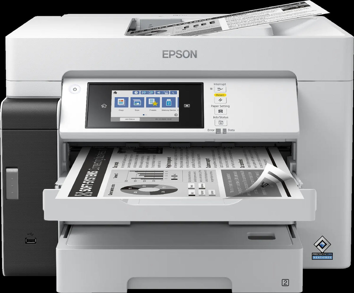 Epson 25ppm Mono A3+ Print Scan Copy Fax USB/USBHost Wi-Fi/Wi-FiDirect Ethernet PCL AutoDuplexPrint&Scan ADF incl 1 ink