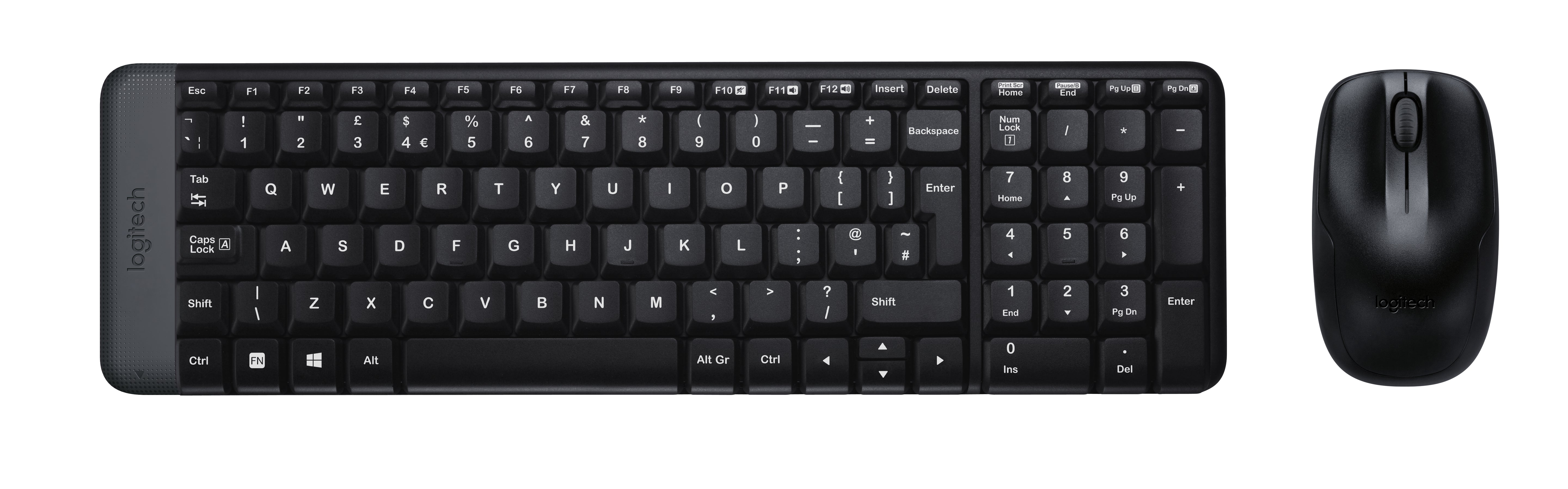 Logitech MK220 - Wireless Keyboard and Mouse combo - Black - USB
