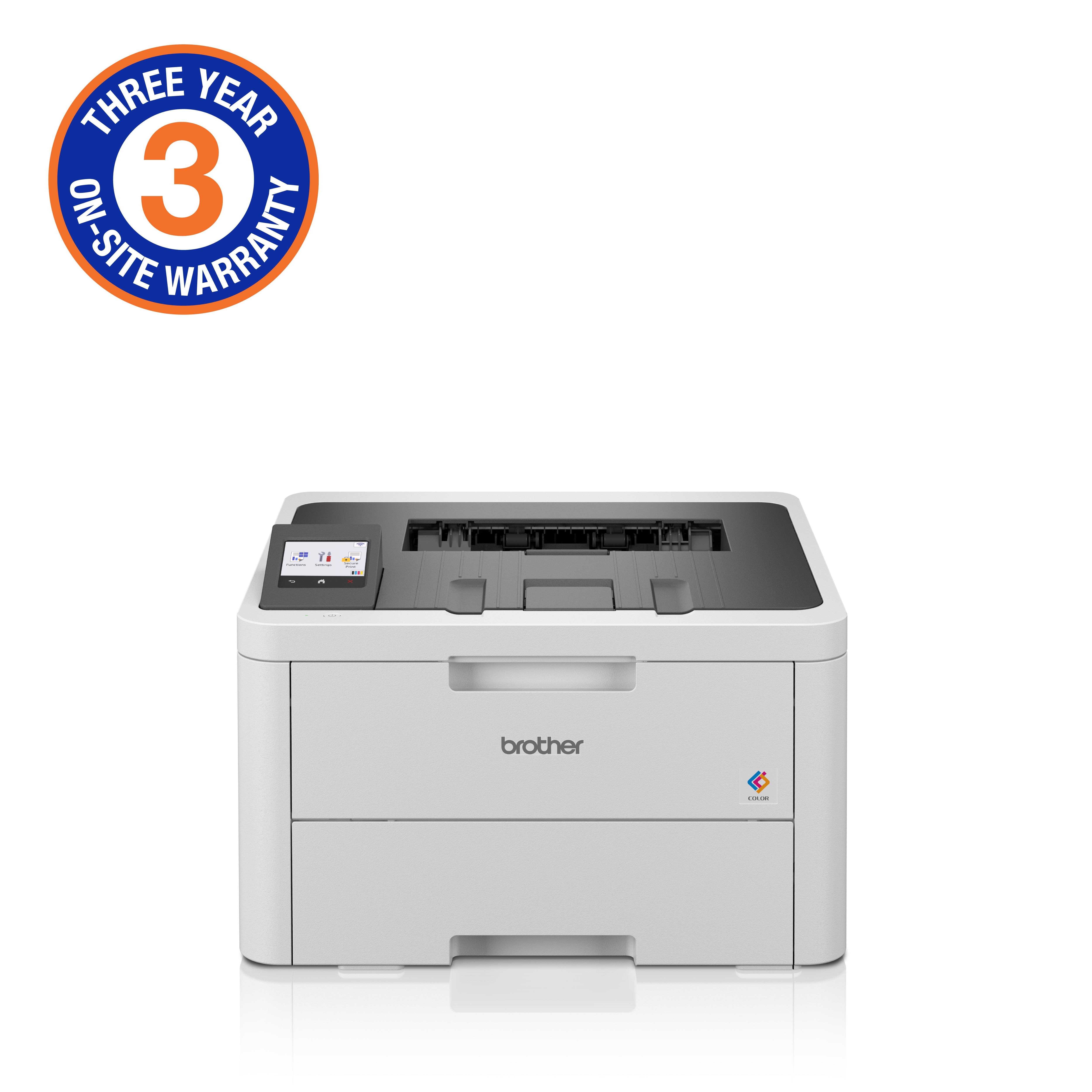 Brother Colour Duplex Laser Printer with wired and wireless networking capability (3YR onsite)