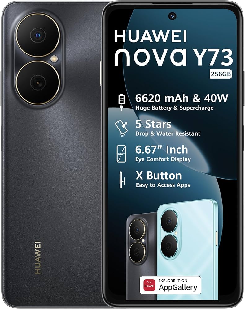 Dual SIM / HMS EMUI 12.0 / 6.67' HD+ /1604x720 /8GB+128GB /8MP Front Camera/ 50MP+2MP+2M Rear Camera / 6620mAh Battery