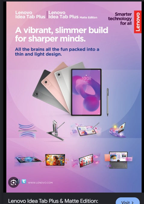 TB336ZU IdeaTab Matt Edition / Grey / 11" 2.5K / 2560x1600 / Paper-like Anti-Glare / MediaTek Dimensity 6300 (8C  2x A76 @2.4 GHz+6x A55@2.0 GHz) / 8GB / 256GB UFS 2.2 / 5G / Voice Call / MicroSD Card / Lenovo Folio Keyboard+Tab Pen / Android 15/16/17 / 1
