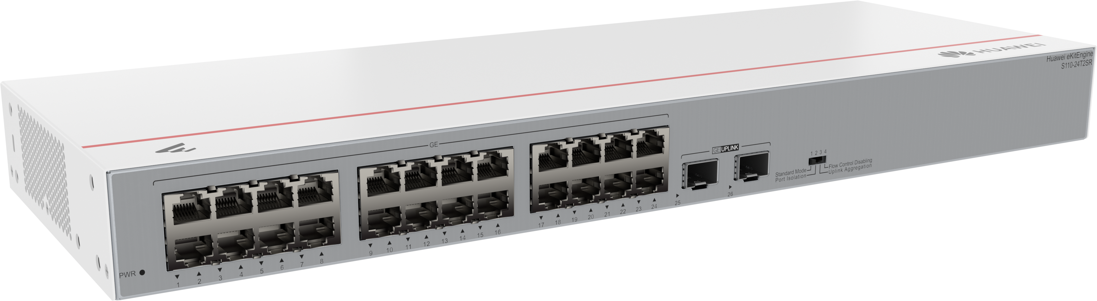 S110-24T2SR 24*10/100/1000BASE-T ports 2*GE SFP ports AC power