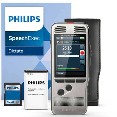 Philips / Dictation Device DSS MP3 4GB SDHC SpeechExec Workflow Software Professional Digital Recorders