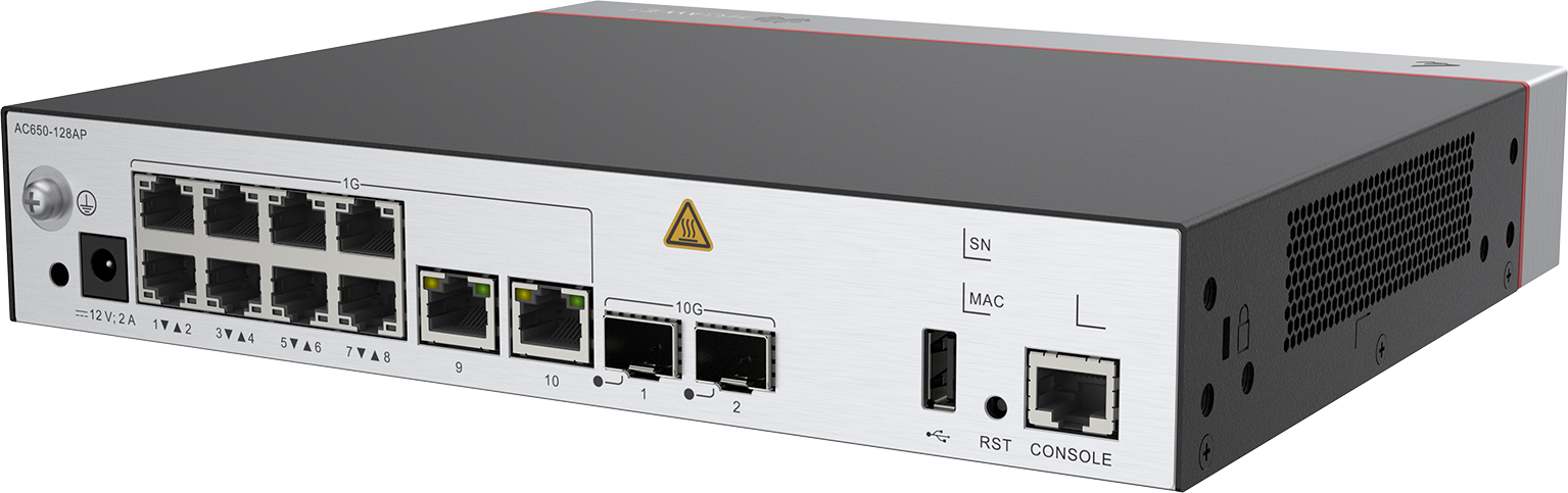 AC650-128AP 10*GE ports 2*10GE SFP+ ports manage up to 128 AP's