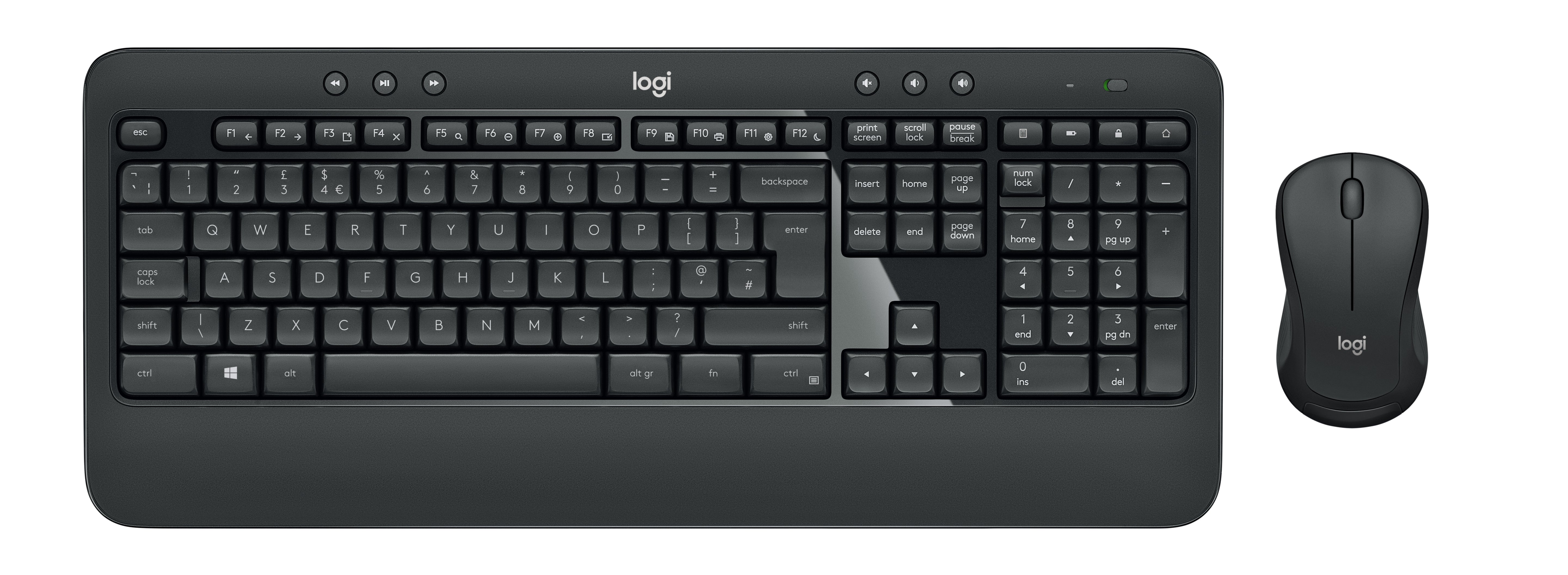 Logitech MK540 - Wireless Keyboard and Mouse Combo - Black - USB