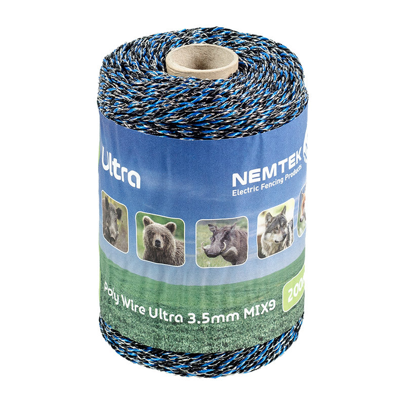 Black Poly Wire Ultra 3.5mm Mix 9 200m