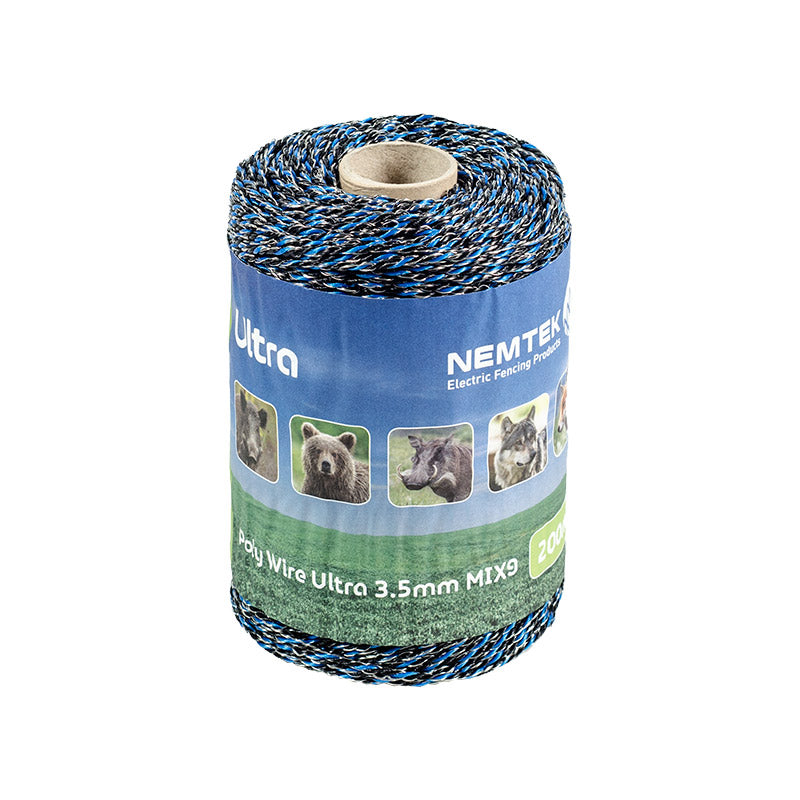 Black Poly Wire Ultra 3.5mm Mix 9 200m
