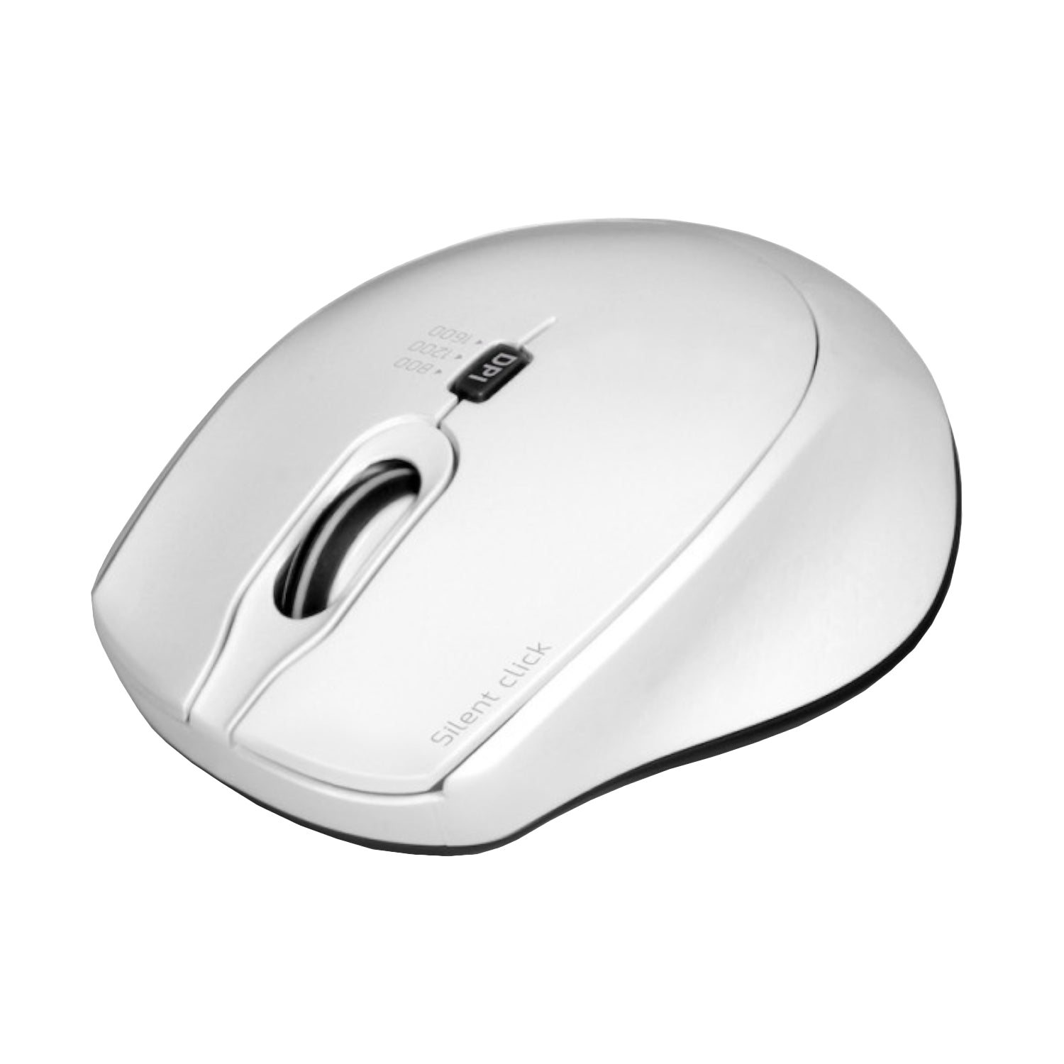 Port Connect Silent 1600DPI 3 Button Wireless Mouse - White – image 2